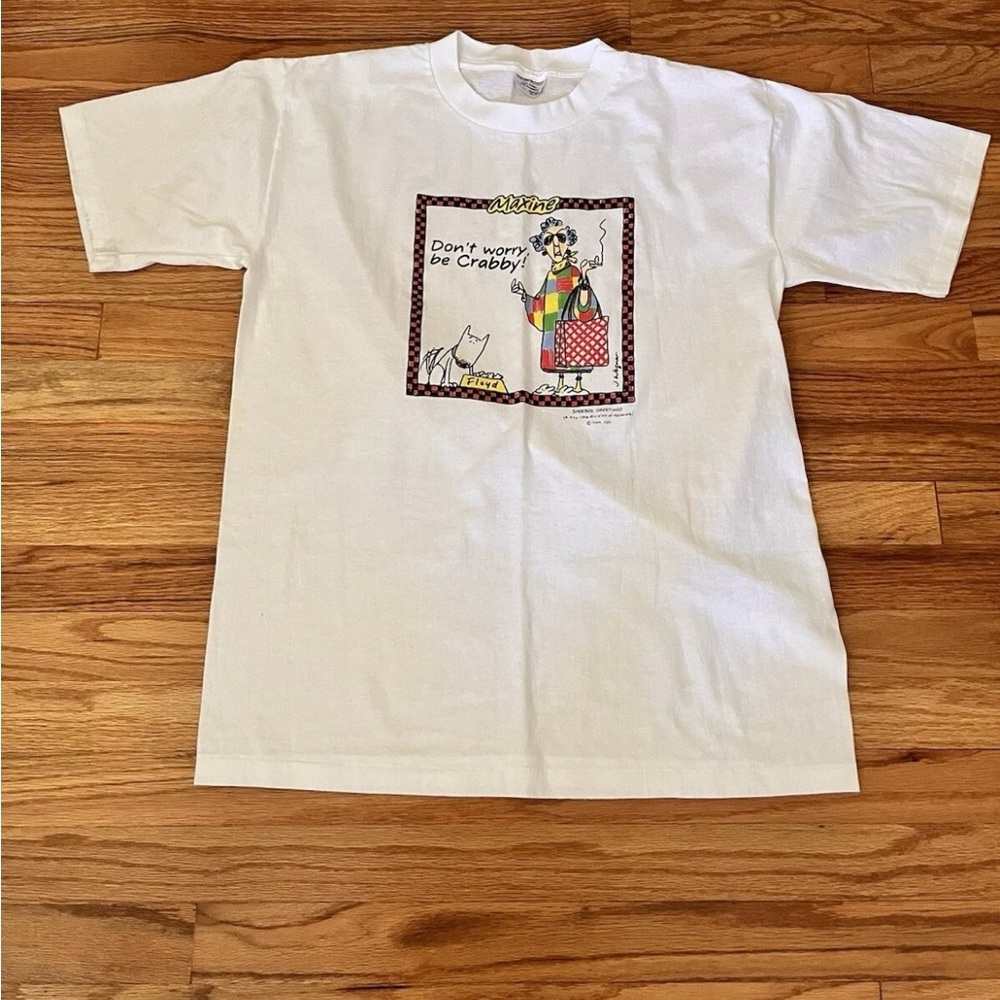 Maxine Don’t Worry Be Crabby Vintage Single Stitch T-Shirt 90s Floyd-L